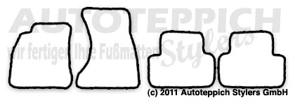 Das Schnittmuster fuer Fussmatten Audi_A4_B8_8K_07-