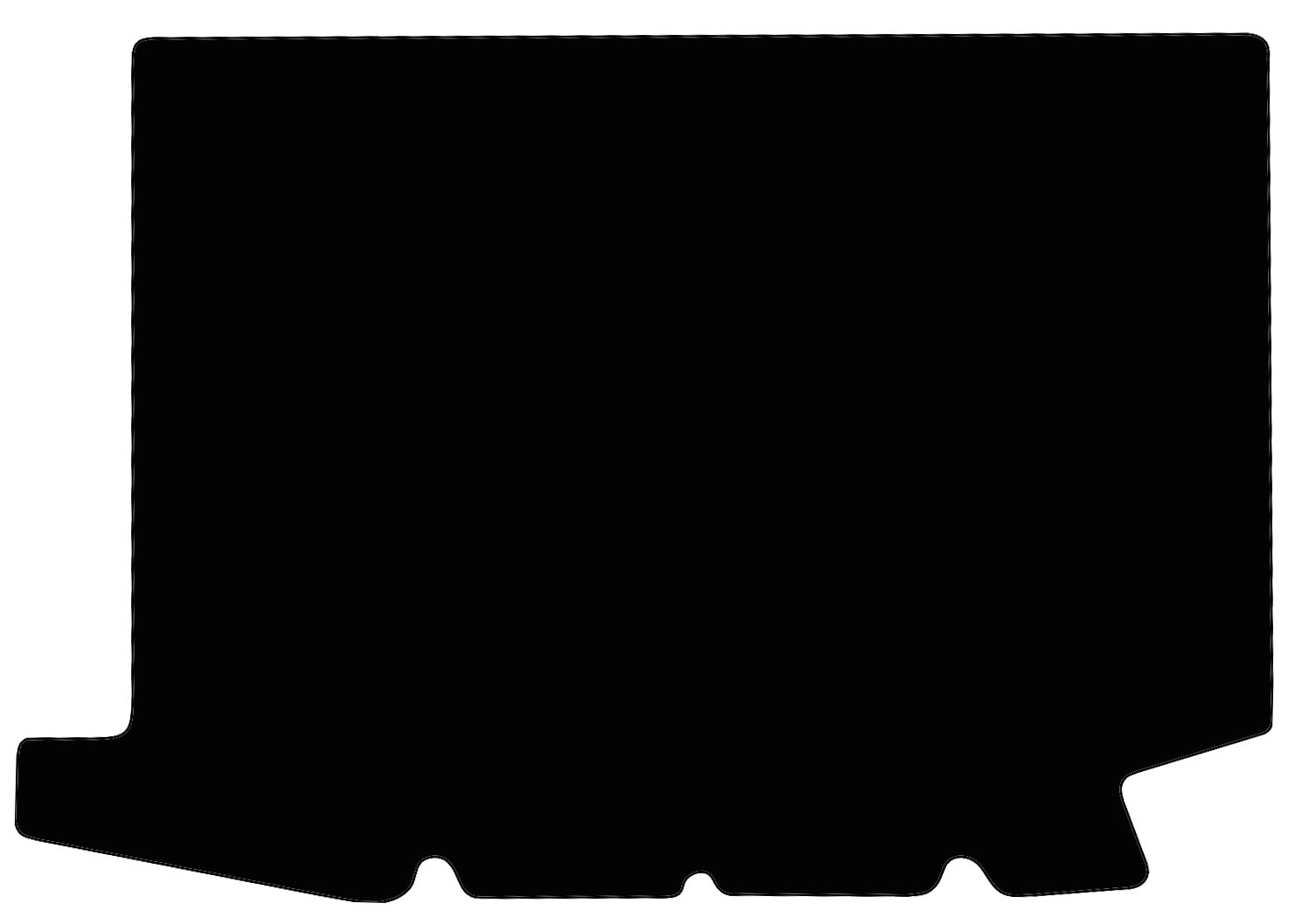 Eine Kofferraummatte in schwarz für Renault Megane 1