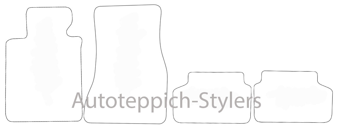 Das Schnittmuster fuer Fussmatten BMW G30 17-24